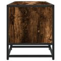 vidaXL TV skrinka dymový dub 100x35x41 cm kompozitné drevo a kov