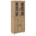 vidaXL Highboard Remeselný dub 69,5 x 34 x 90 cm Kompozitné drevo