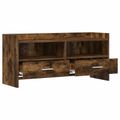 vidaXL TV skrinka 100 x 33 x 47 cm Dymový dub Kompozitné drevo