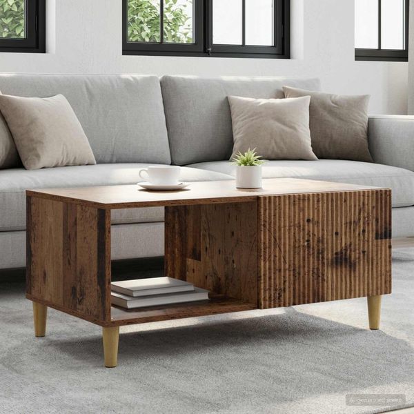 vidaXL Konferenčný stolík Staré drevo 90 x 50 x 40 cm Kompozitné drevo