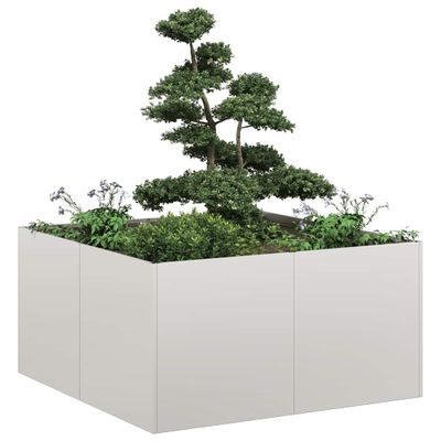 VidaXL kvetináč 80x80x40 cm Nerezová oceľ