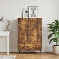 vidaXL Servírovacia skriňa Dymový dub 66 x 34,5 x 95 cm