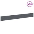vidaXL Obrubník trávnika 50 ks 100 x 12 cm Oceľ Antracitová