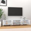 vidaXL TV skrinka biela 180x31,5x40 cm, drevená