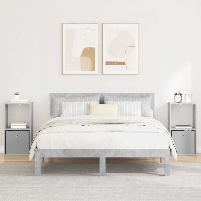 vidaXL Nočný stolík so zásuvkou 2 pcs Betónová šedá 35 x 32 x 68,5 cm