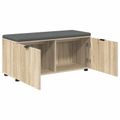 vidaXL Predsieňová lavica s vankúšom Sonoma dub 100 x 38 x 46 cm