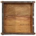 vidaXL Podnos Hnedá 29 x 31 x 10 cm Masívne obnovené drevo
