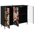 vidaXL Servírovacia skriňa BORNE Čierny dub 102 x 33 x 76 cm