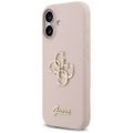 Puzdro Guess Silicone Big 4G Script pre iPhone 17 ružové