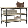 vidaXL Lavička na topánky dub sonoma 70x38,5x49 cm kompozitné drevo