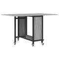 vidaXL Skladací jedálenský stôl s kolieskami 130 x 80 x 76,5 cm