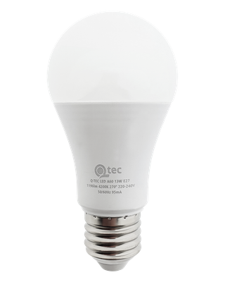 LED žiarovka Qtec 13W A60 E27 4200K