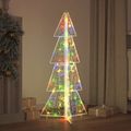vidaXL Vianočný stromček 100 LED Viacfarebný 120 cm Akryl