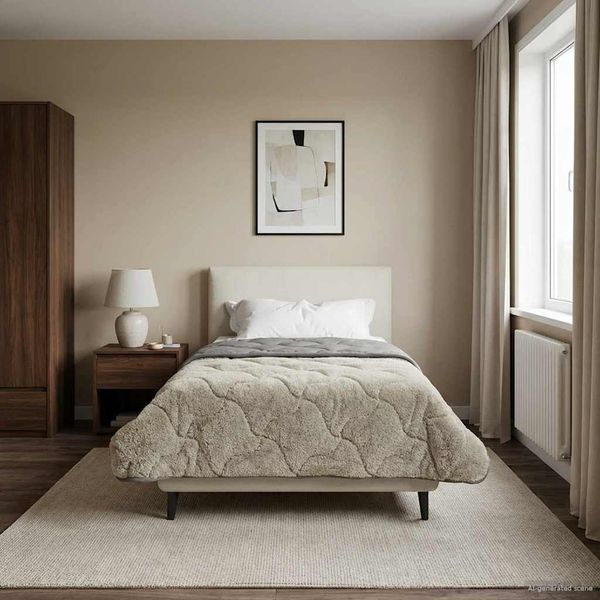 vidaXL Zimný prehoz Svetlosivá 155 x 220 cm Mikrofáza a Teddy fleece