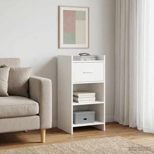 vidaXL Servírovacia skriňa Biela 40 x 36 x 80 cm Kompozitné drevo