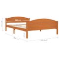 vidaXL Posteľný rám medovo-hnedý borovicový masív 160x200 cm