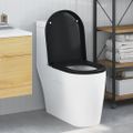 vidaXL WC sedadlo Nastaviteľné Čierna 48 x 36,5 x 4,5 cm Polypropylén