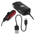 Svetlomil na koleso EMOS P3923 LED predný + zadný nabíjač, 90 lm