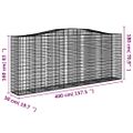 vidaXL Oblúkové gabiónové koše 10 ks 400x50x160/180cm pozink. železo