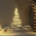 vidaXL LED Vianočný stromček so zemnými kolíkmi Teplá biela 182 cm Kov