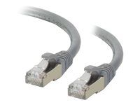 Patch kábel - RJ-45 (M) do RJ-45 (M) - 5 m - STP - CAT 6a - lisovaný, prevedenie bez hrbolčekov, licna - sivá