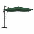 vidaXL Slnečník Zelená 286 x 284 x 270 cm Hliník a polyester