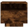 vidaXL Nočné stolíky s LED svetlami 2 ks dymový dub 40x39x37 cm