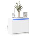 vidaXL Komoda s LED biela 72x34x61 cm kompozitné drevo