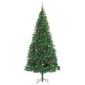 vidaXL Umelý vianočný stromček Zelená 300 cm PVC, kov a plast