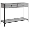 vidaXL Konzolový stolík sivý sonoma 100x34,5x75 cm kompozitné drevo