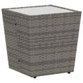 vidaXL Záhradný bistro set 3 ks Sivá polyratan