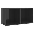vidaXL TV skrinky 4 ks, lesklé sivé 72x35x36,5 cm, kompozitné drevo
