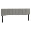 vidaXL Čelá postele 2 ks bledosivé 90x5x78/88 cm zamat