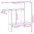 vidaXL Nástenné police 2 ks čierna 50x12x50 cm kompozitné drevo