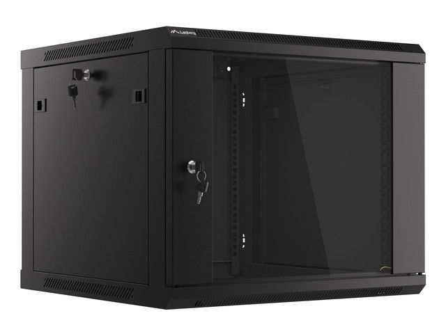 LANBERG RACKOVÁ SKRIŇA 19'' PRO MONTÁŽ NA STENU 9U/600X600 (FLAT PACK) V2 ČIERNA