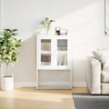 vidaXL Highboard White 68x39x107 cm Oceľ