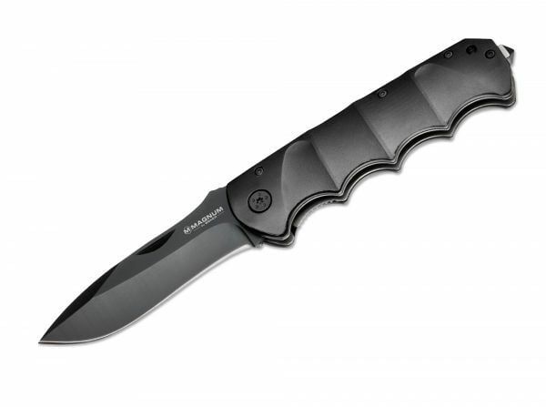 Magnum 01RY248 Black Spear 42 vreckový nôž 9,6 cm, celočierna, hliník