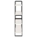 vidaXL Knižnica so 4 policami biela 100x30x140 cm masívna borovica