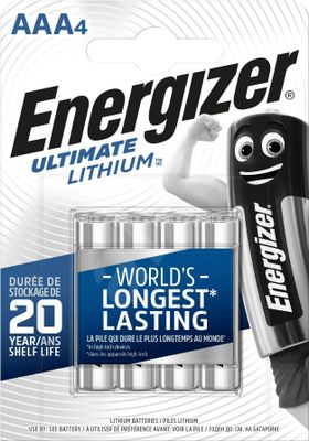 Energizer Ultimate Lithium AAA/4 FR03/4 1,5V lítiové mikrotužkové batérie 4ks 7638900273267