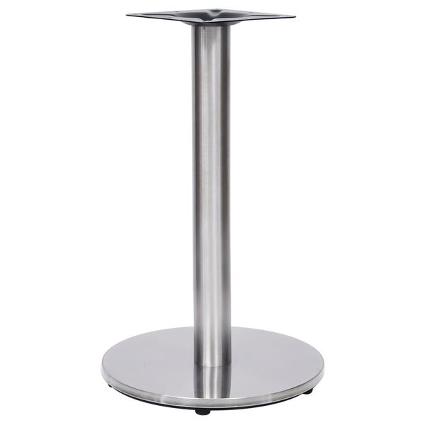 VidaXL Bistro Stolová noha Strieborná Ø45x72 cm Nerezová oceľ