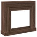 vidaXL Obloženie krbu hnedý dub 100x30x87,5 cm kompozitné drevo