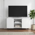 vidaXL TV skrinka Biela 102 x 34,5 x 52 cm Kompozitné drevo