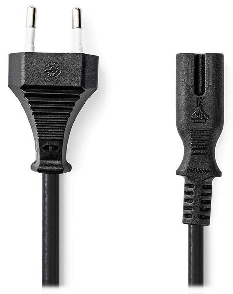 Nedis CEGL11040BK05 - Napájecí Kabel | Euro Zástrčka – IEC-320-C7 | 0,5 m | Černá Kabel, napájecí, zástrcka Euro na IEC-320-C7, dvoulinka, prímý, 0,5m, cerný