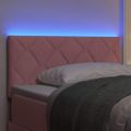 vidaXL LED hlavová doska Ružová 100 cm Zamat