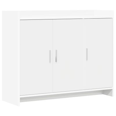 vidaXL Servírovacia skriňa Biela 98,5 x 33 x 80 cm Kompozitné drevo