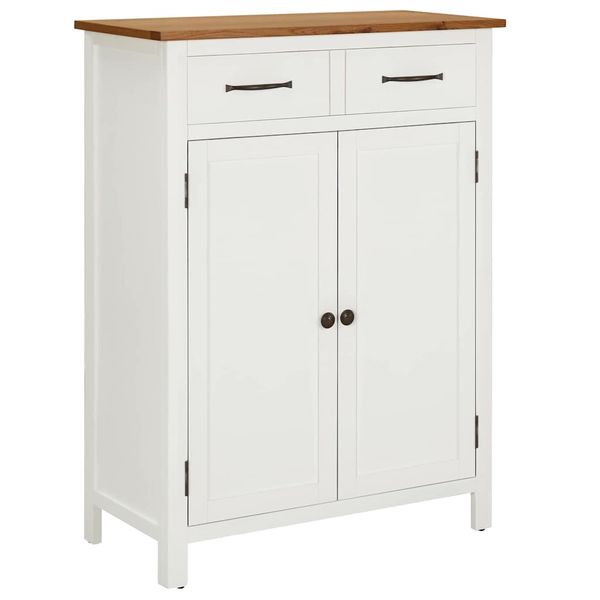 vidaXL Skrinka na topánky 76x37x105 cm masívne dubové drevo