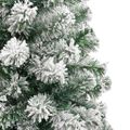 vidaXL Umelý Sklápací Vianočný Stromček 300 LED Zelená a biela 210 cm