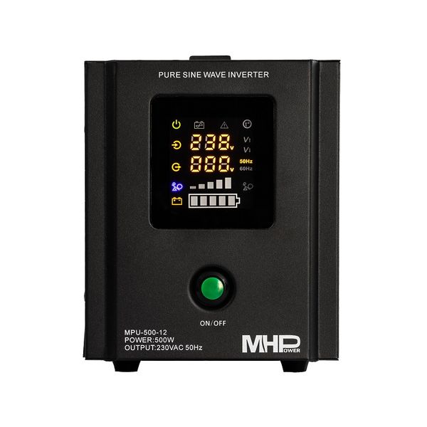 Záložný zdroj MHPower MPU-500-12, UPS, 500W, čistý sinus, 12V