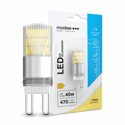 Modee LED žiarovka G9 Aluminium 4,2W teplá biela (ML-G9A2700K4,2WB1)
