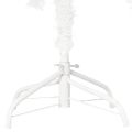 vidaXL Osvetlený umelý vianočný stromček s guľami, biely 150 cm